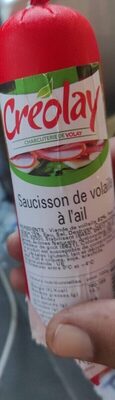 Saucissons de volaille à l' ail front packaging