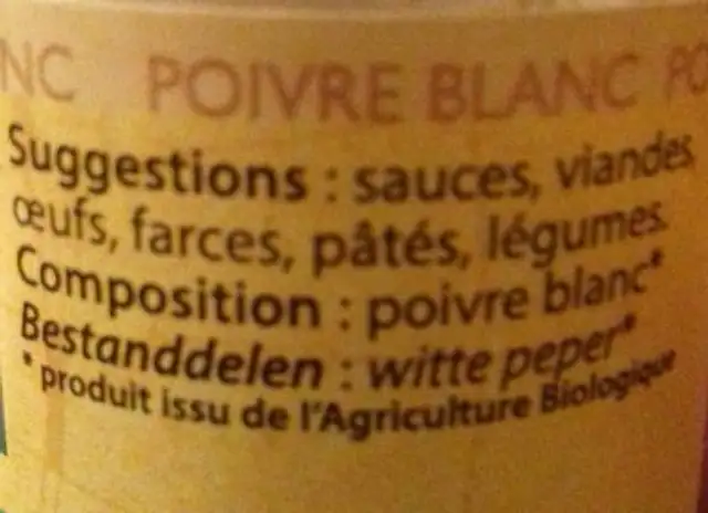 POIVRE BLANC moulu