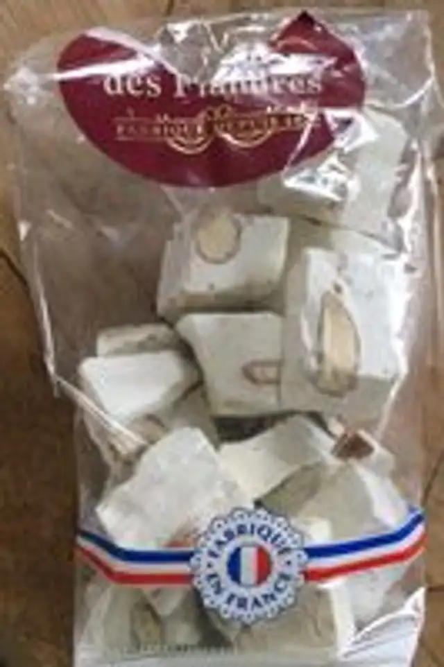 Nougat dur blanc baux amandes