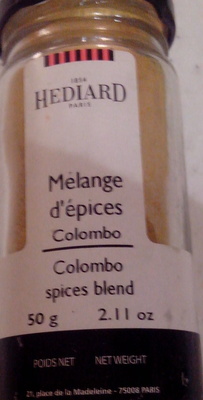 Mélange d'épices Colombo front packaging