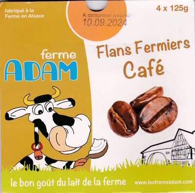 Flan café 4x125g Ferme Adam