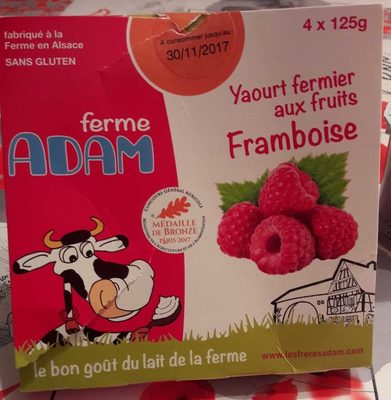 Yaourt Fermier aux fruits Framboise