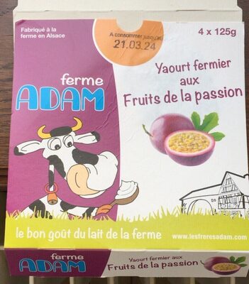 Yaourt fermier aux fruits de la passion