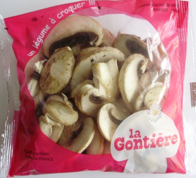 Champignons de Paris émincés front packaging