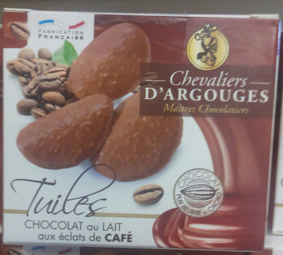 Tuiles Chocolat au Lait aux Éclats de Café front packaging