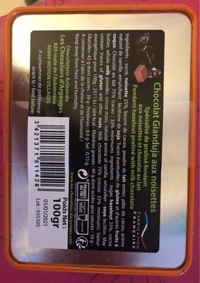 Chocolat Gianduja aux noisettes