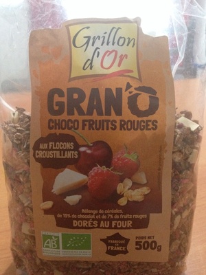 Gran'o choco fruits rouges aux flocons croustillants