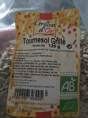 Epicerie / Céréales, Graines, Pâtes, Riz / Graines Oléagineuses ingredients label