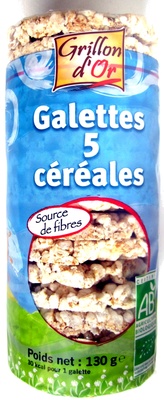 Galettes 5 céréales front packaging