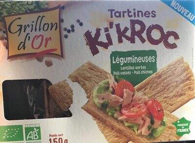 Tartines ki'kroc légumineuses front packaging
