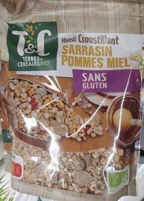 Muesli Croustillant Sarassin Pommes Miel front packaging