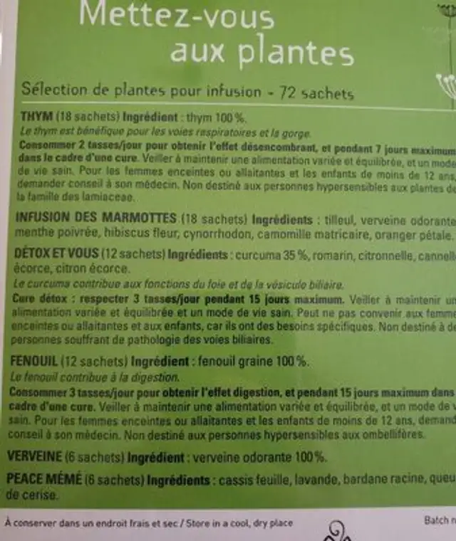 Les 2 marmottes nutrition facts table