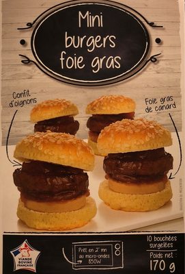 Mini burgers foie gras