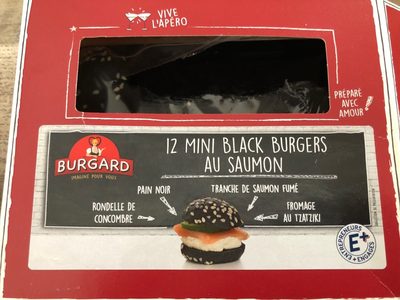 12 Mini Black Burgers au Saumon