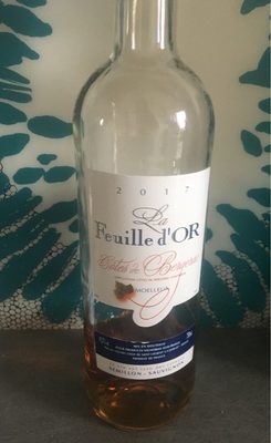 Vin blanc moelleux front packaging