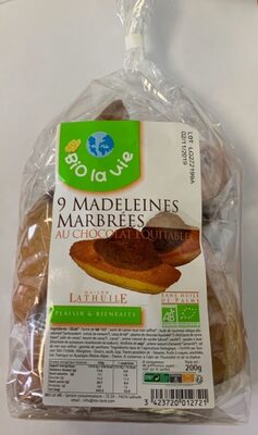 9 madeleines marbrées au chocolat équitable