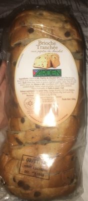 Brioche tranchée aux pépites de chocolat