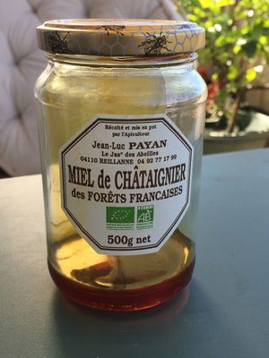 Miel de chataignier des forêts françaises front packaging