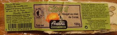 Nougat de Corse front packaging