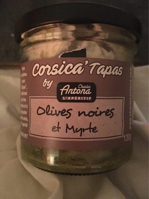 Olives noir et Myrte front packaging
