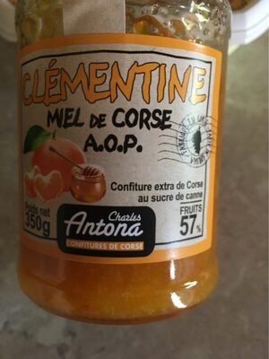 Confiture clémentine miel de Corse front packaging