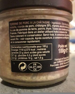 Terrine de porc à la châtaigne