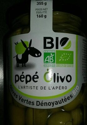 Olives vertes bio dénoyautées