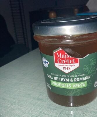 Miel de thym et romarin, propolis verte