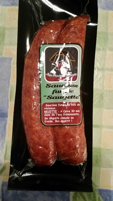 Saucisse fumée saugette front packaging