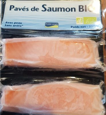 Pavés de saumon bio front packaging