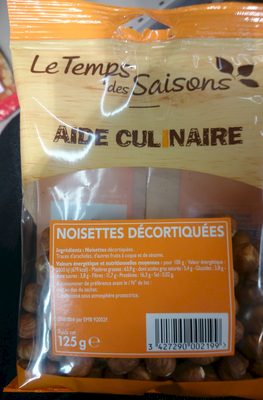 Noisettes décortiquées