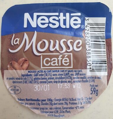 Secret de mousse au café front packaging