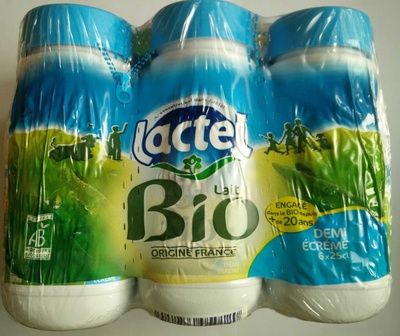 Lait Bio Demi-Écrémé front packaging
