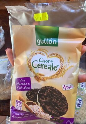 Riso integrale e ciccolato front packaging