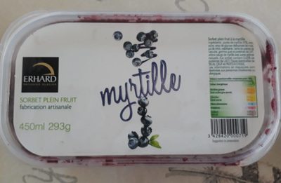 Sorbet myrtille front packaging