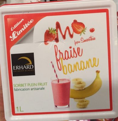 Sorbet fraise banane façon smoothie