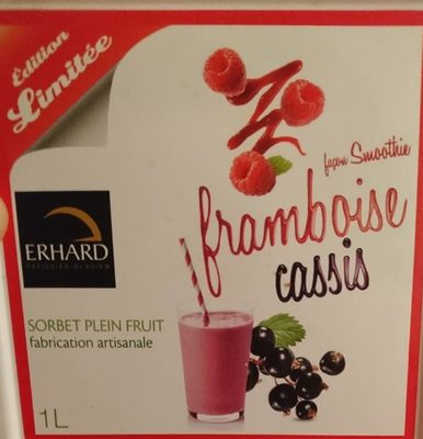 Framboise Cassis façon smoothie front packaging