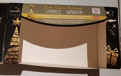 Bûche Glacée Artisanale Vanille Marron