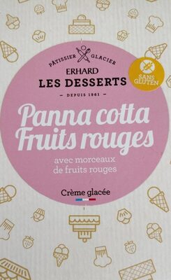 Glace panna cotta et fruits rouges