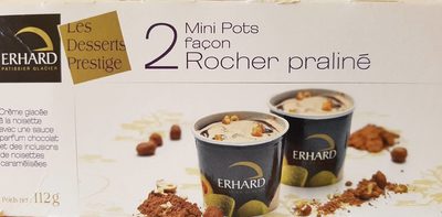 2 mini pots façon Rocher praliné