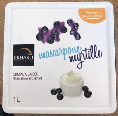 Crème glacée mascarpone-myrtille