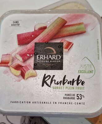 Rhubarbe sorbet plein fruit 53%