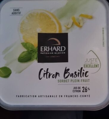 Sorbet citron basilic