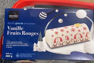 Bûche glacée vanille fruit rouge