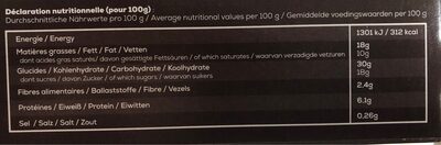 4 eclairs chocolat nutrition facts table