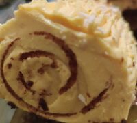 Bûche crème au beurre passion