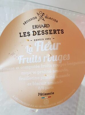 Entremets fleur fruits rouge