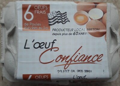 Oeufs De Poule Confiance Frais, Gros x6 front packaging