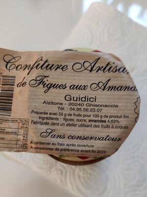 Confiture artisanale front packaging