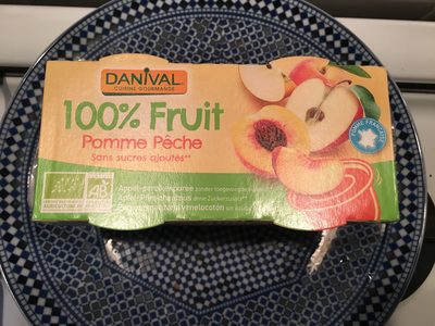 Purée Pomme & Pêche 100% Fruit Bio Sans Sucres Ajoutés